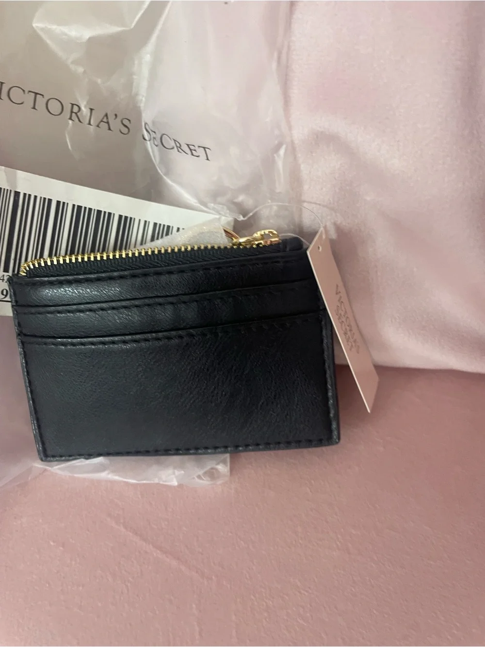 Victoria's Secret Pink & White Striped Heart Keyring Coin Pouch - Picture 2 of 4